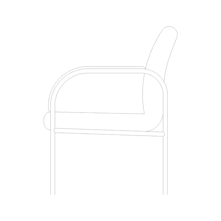 Chair Side Ele (33) DWG CAD block thumbnail — furniture drawing