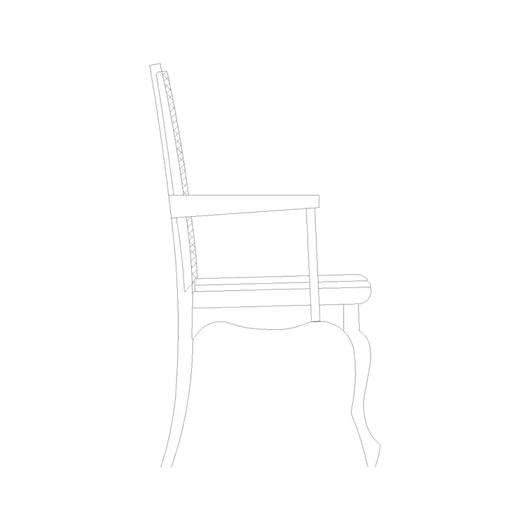 Chair Side Ele (35) DWG CAD block thumbnail — furniture drawing