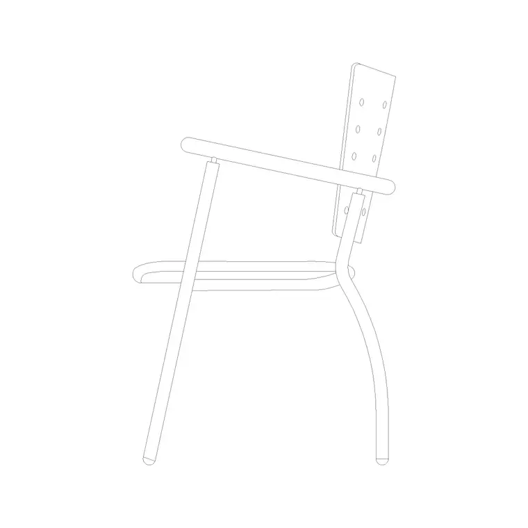Chair Side Ele (40) DWG CAD block thumbnail — furniture drawing