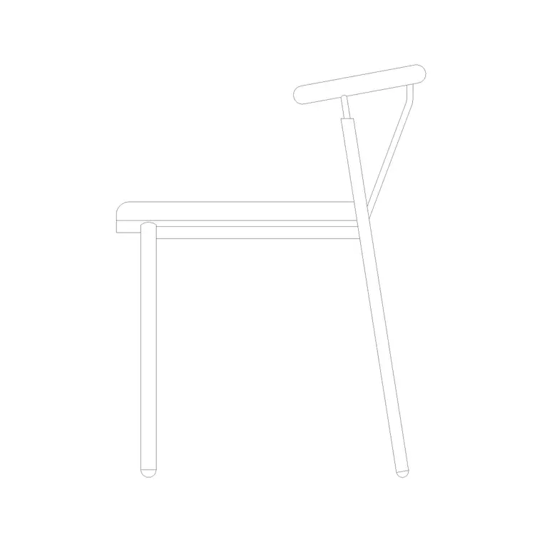 Chair Side Ele (42) DWG CAD block thumbnail — furniture drawing