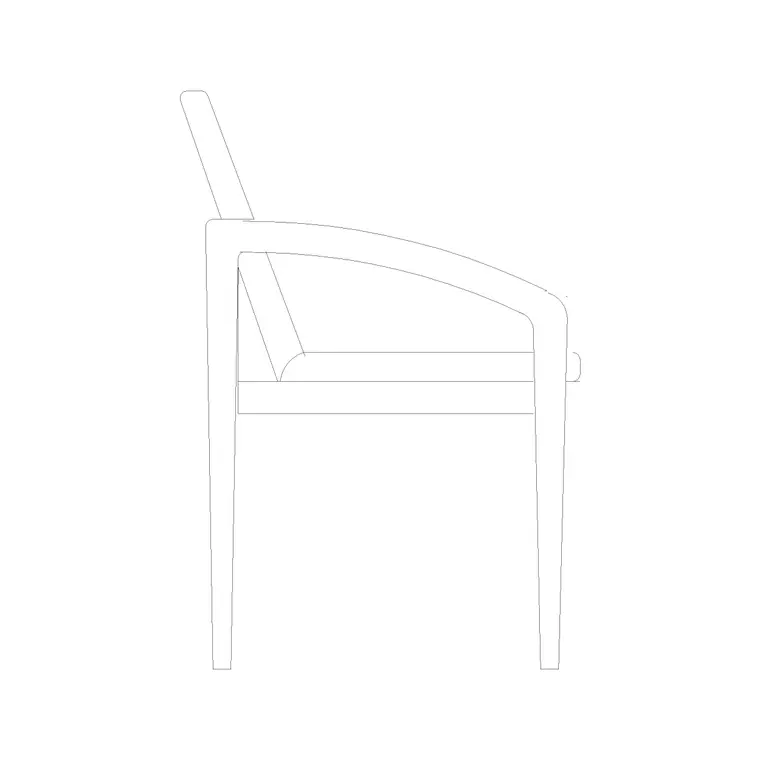 Chair Side Ele (45) DWG CAD block thumbnail — furniture drawing