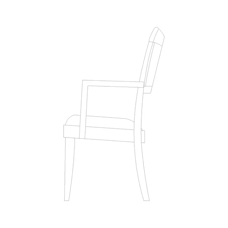 Chair Side Ele (46) DWG CAD block thumbnail — furniture drawing