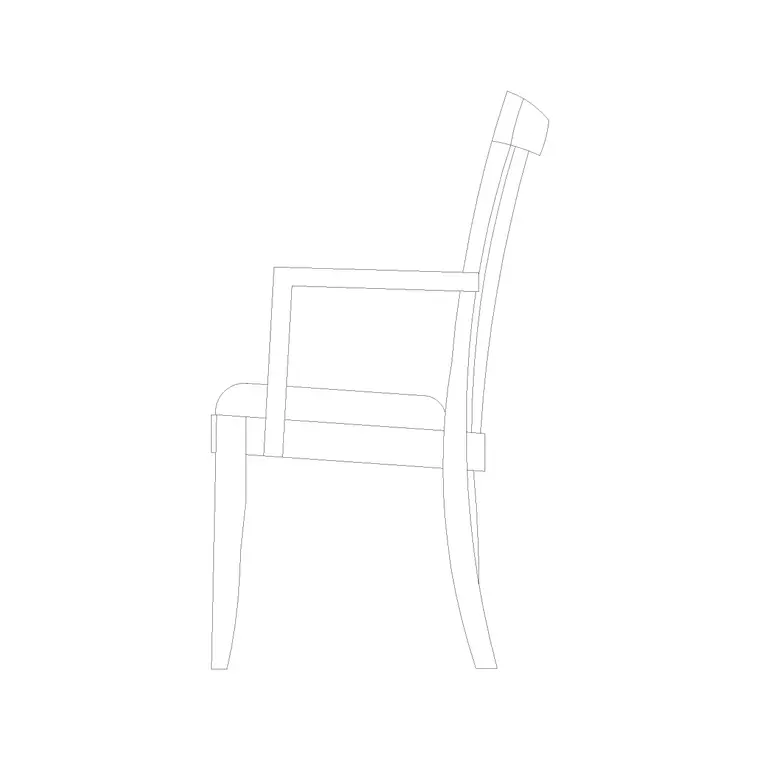 Chair Side Ele (47) DWG CAD block thumbnail — furniture drawing
