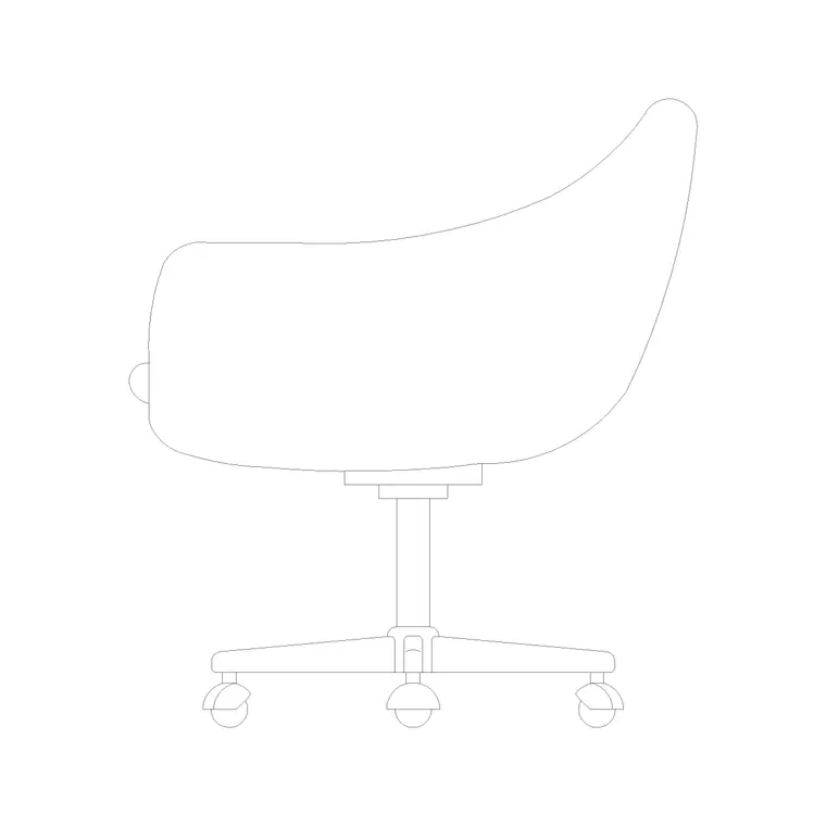 Chair Side Ele (49) DWG CAD block thumbnail — furniture drawing