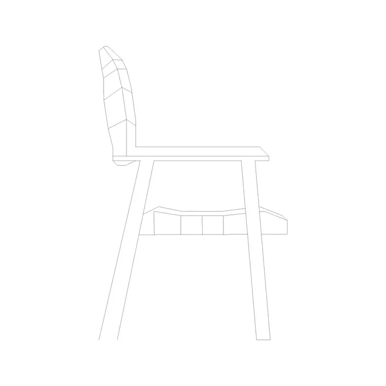 Chair Side Ele (5) DWG CAD block thumbnail — furniture drawing
