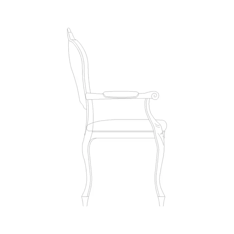Chair Side Ele (53) DWG CAD block thumbnail — furniture drawing
