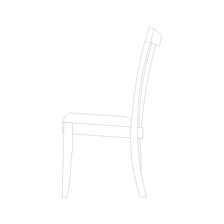 Chair Side Ele (55) DWG CAD block thumbnail — furniture drawing