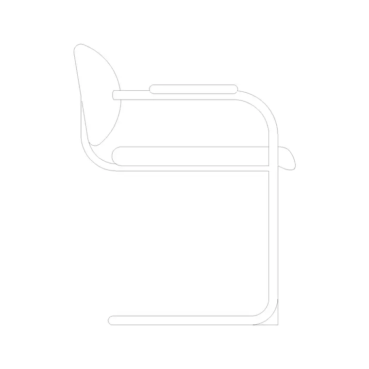 Chair Side Ele (56) DWG CAD block thumbnail — furniture drawing
