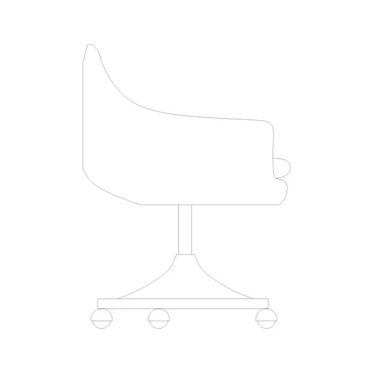 Chair Side Ele (57) DWG CAD block thumbnail — furniture drawing