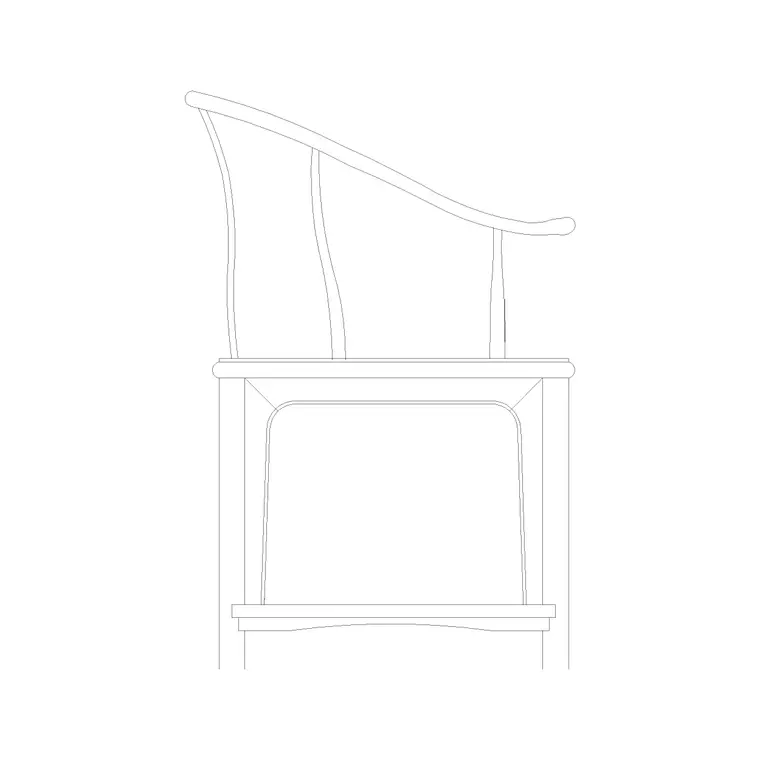 Chair Side Ele (7) DWG CAD block thumbnail — furniture drawing
