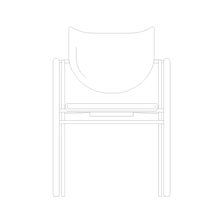 Chair Side Ele (8) DWG CAD block thumbnail — furniture drawing