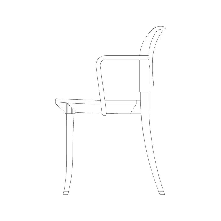 Chair Side Elevation DWG CAD block thumbnail — furniture drawing