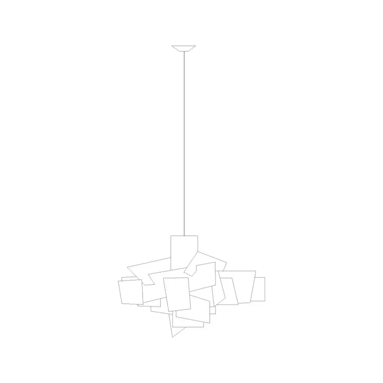 Chandelier Ele (11) DWG CAD block thumbnail — lighting drawing