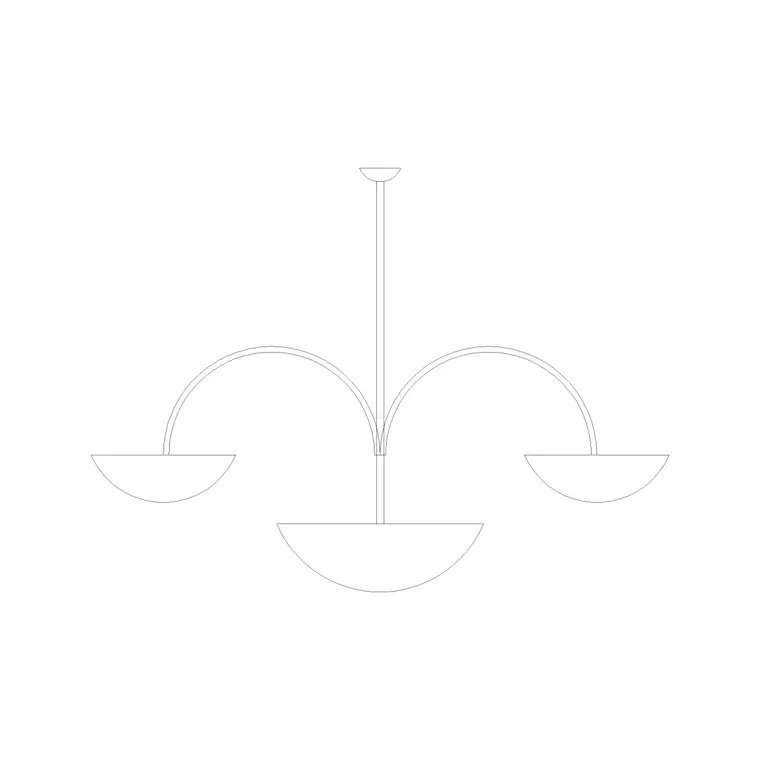 Chandelier Ele (14) DWG CAD block thumbnail — lighting drawing