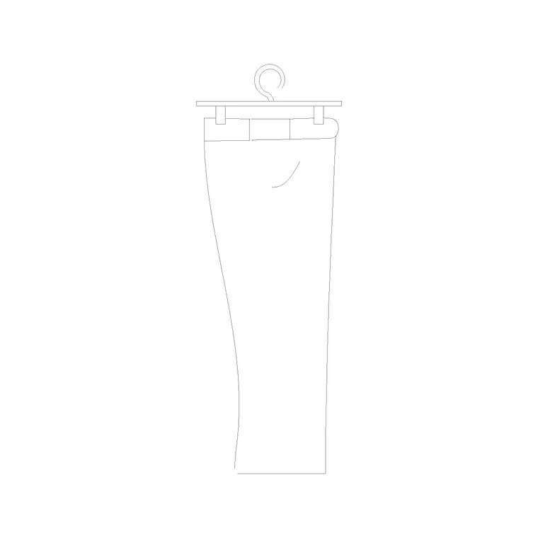 Chino Pant Hanged DWG CAD block thumbnail — accessories drawing