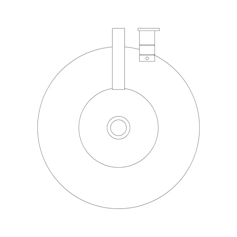 Circle Wash Basin DWG CAD block thumbnail — bathroom drawing