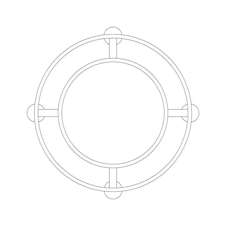 Circular Stand 1 DWG CAD block thumbnail — medical drawing