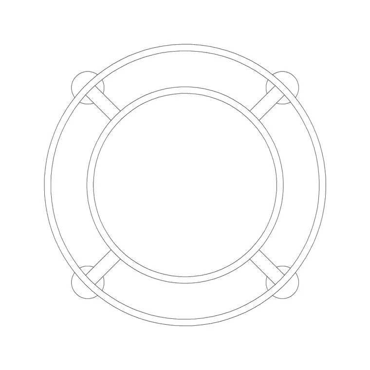 Circular Stand 2 DWG CAD block thumbnail — medical drawing
