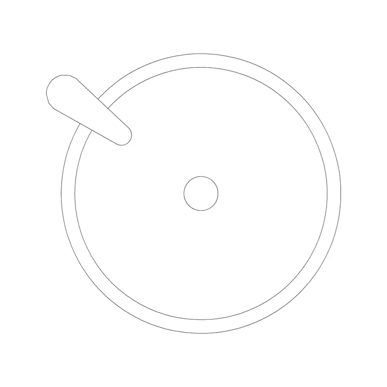 Circular Wash Basin 6 DWG CAD block thumbnail — bathroom drawing