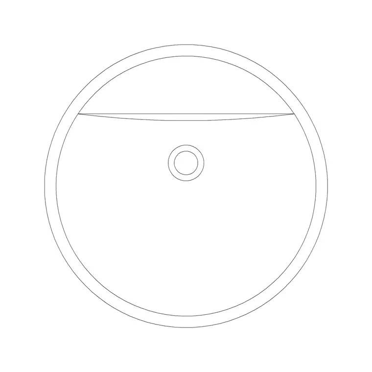 Circular Wash Basin 7 DWG CAD block thumbnail — bathroom drawing