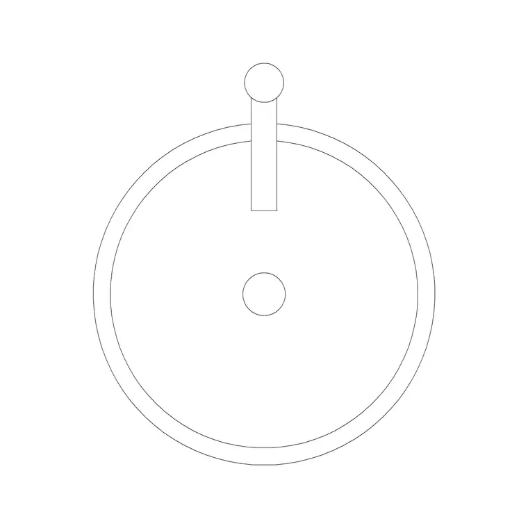 Circular Wash Basin 8 DWG CAD block thumbnail — bathroom drawing