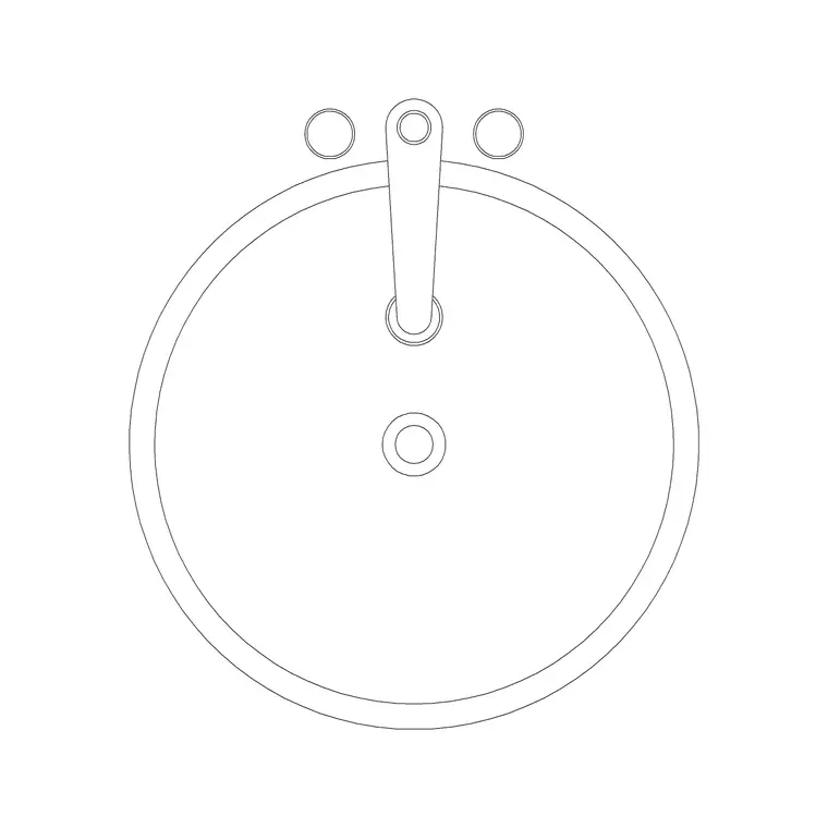 Circular Wash Basin 9 DWG CAD block thumbnail — bathroom drawing