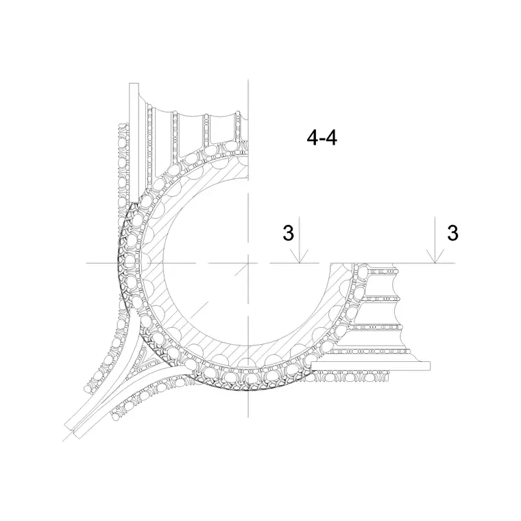 Classical Arch Column Detail DWG CAD block thumbnail — other cad blocks drawing