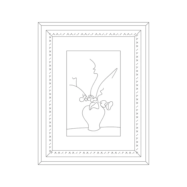 Classical Frame DWG CAD block thumbnail — accessories drawing