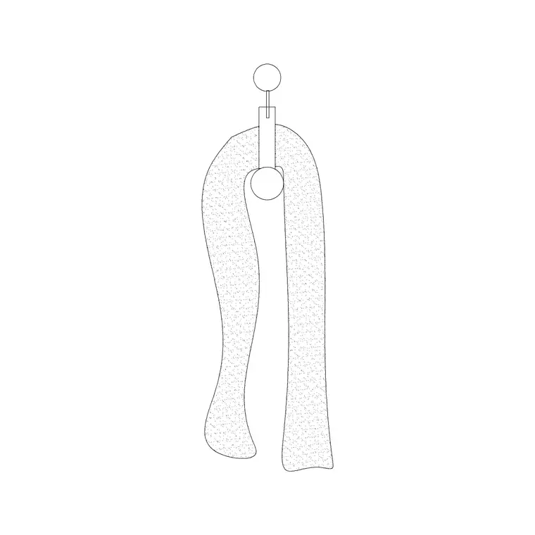 Clothe Hanged DWG CAD block thumbnail — accessories drawing