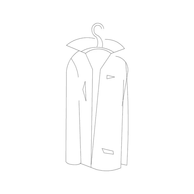 Coat DWG CAD block thumbnail — accessories drawing