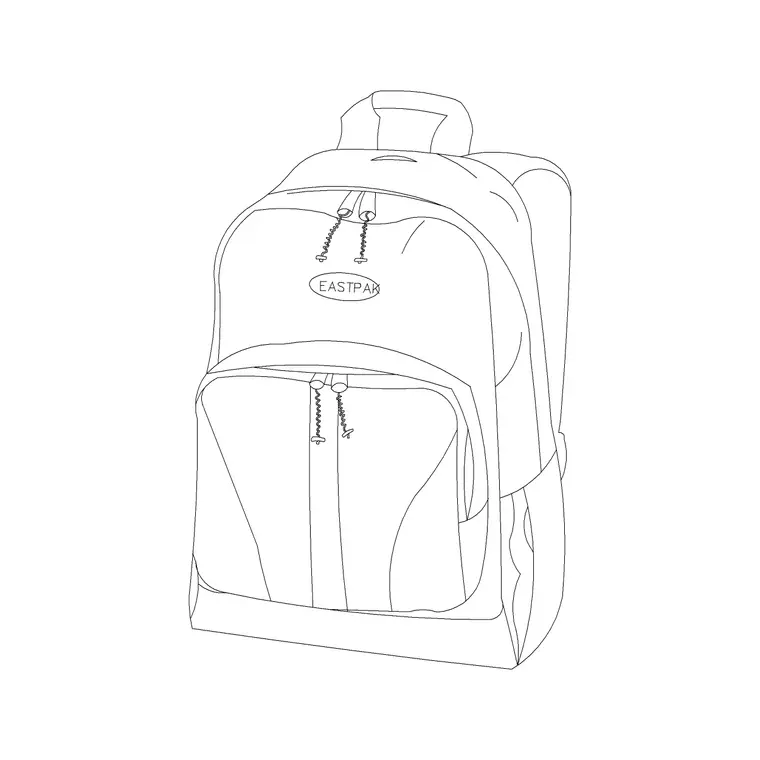 College Daypack DWG CAD block thumbnail — accessories drawing