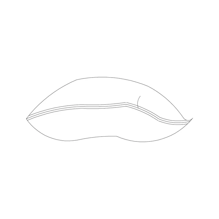 Comfortable Cushion DWG CAD block thumbnail — furniture drawing