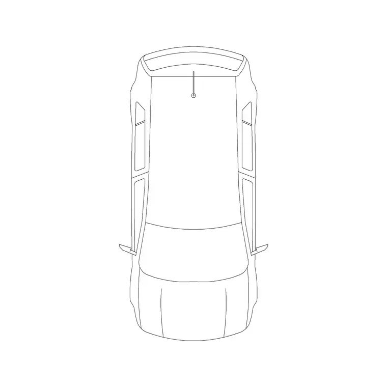 Compact Sedan Car Plan (2) DWG CAD block thumbnail — vehicles drawing