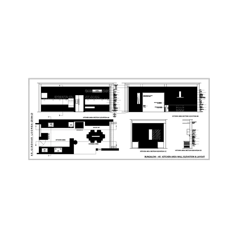 Complete Kitchen Drawing 01 DWG CAD block thumbnail — kitchen drawing