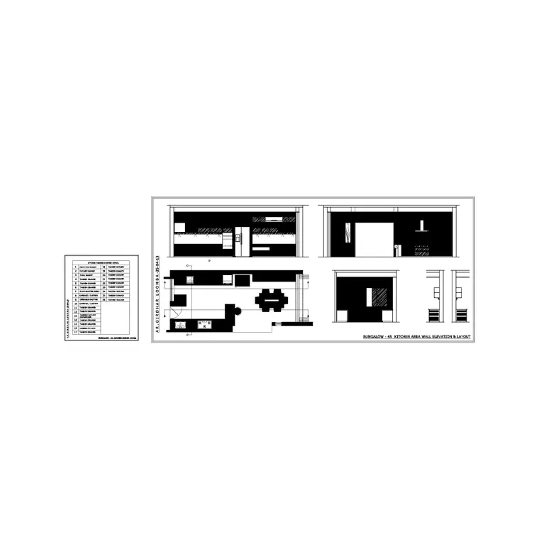Complete Kitchen Drawing 02 DWG CAD block thumbnail — kitchen drawing