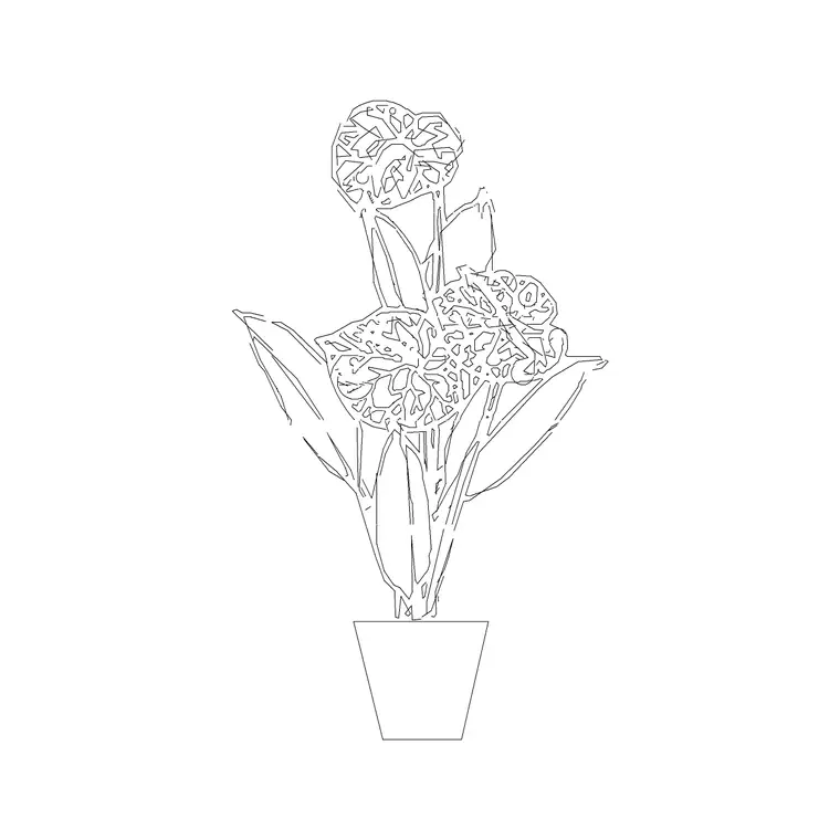 Cone Shape Plant DWG CAD block thumbnail — trees & plants drawing