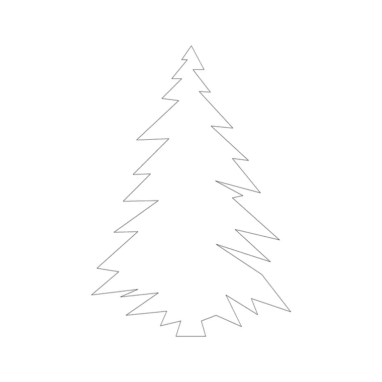 Coniferous Tree (12) DWG CAD block thumbnail — trees & plants drawing