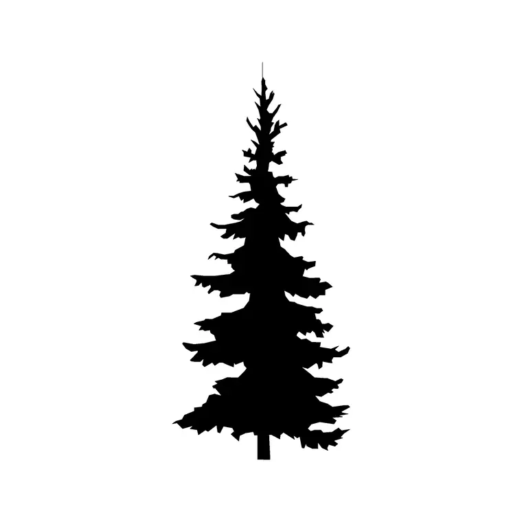 Coniferous Tree (19) DWG CAD block thumbnail — trees & plants drawing