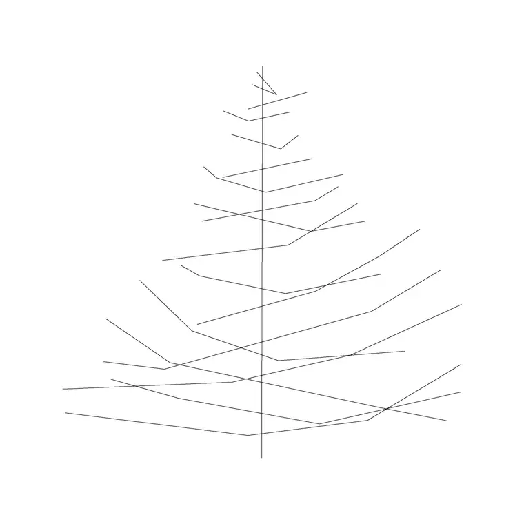 Coniferous Tree (21) DWG CAD block thumbnail — trees & plants drawing