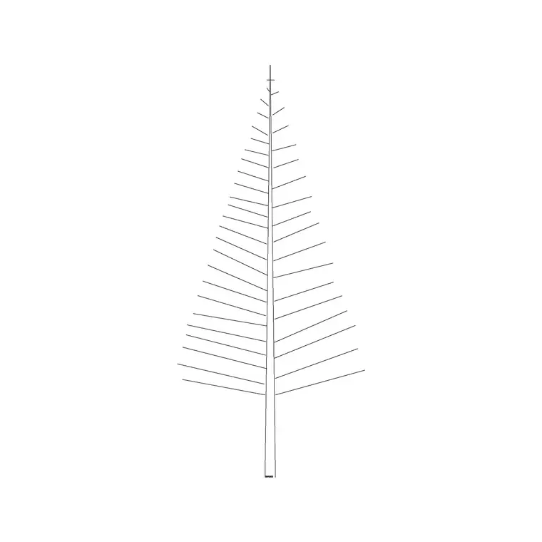 Coniferous Tree (7) DWG CAD block thumbnail — trees & plants drawing