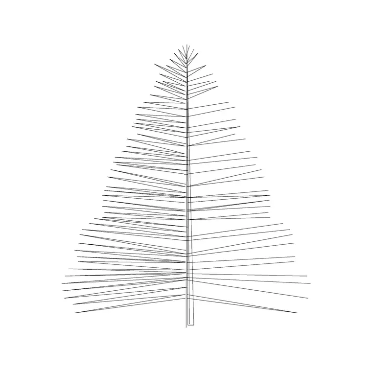 Coniferous Tree Wide DWG CAD block thumbnail — trees & plants drawing