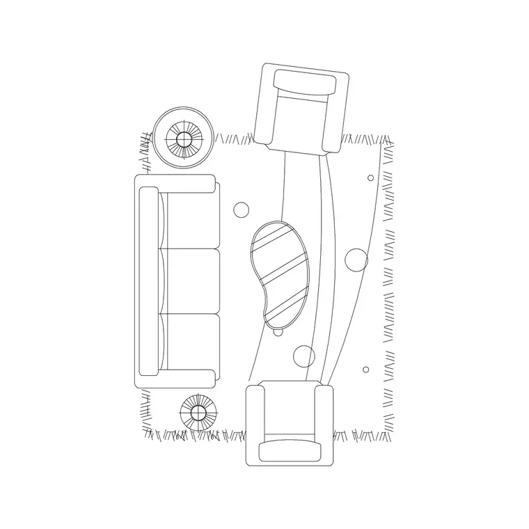 Contemporary Sofa DWG CAD block thumbnail — furniture drawing