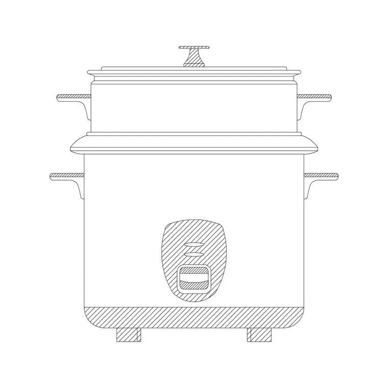 Cooker 2 DWG CAD block thumbnail — kitchen drawing