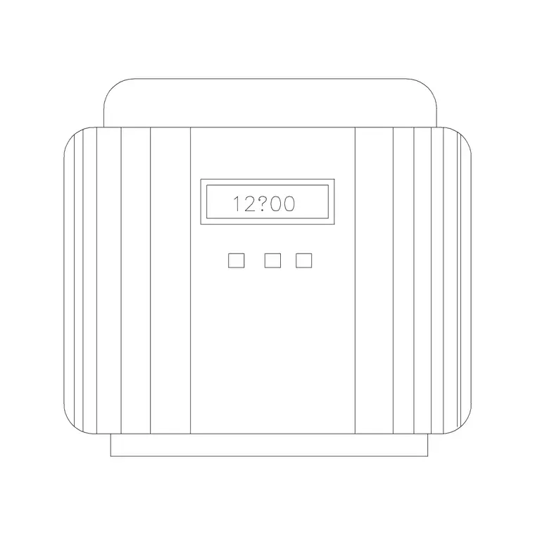 Cooker 6 DWG CAD block thumbnail — kitchen drawing