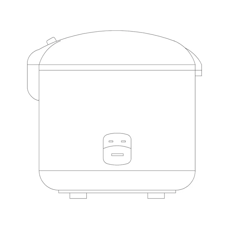 Cooker 8 DWG CAD block thumbnail — kitchen drawing