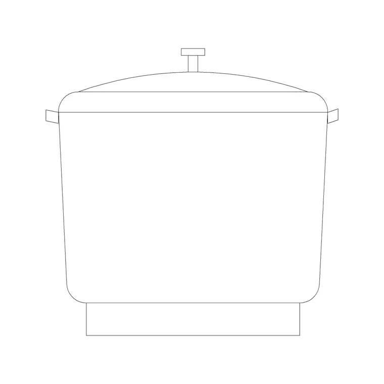 Cooker 9 DWG CAD block thumbnail — kitchen drawing