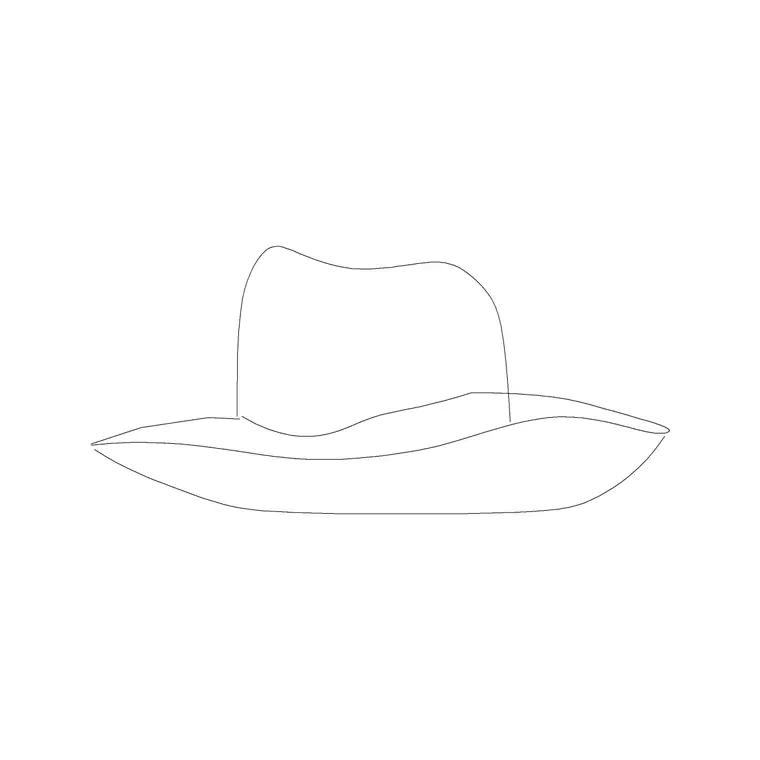 Cowboy Hat DWG CAD block thumbnail — furniture drawing
