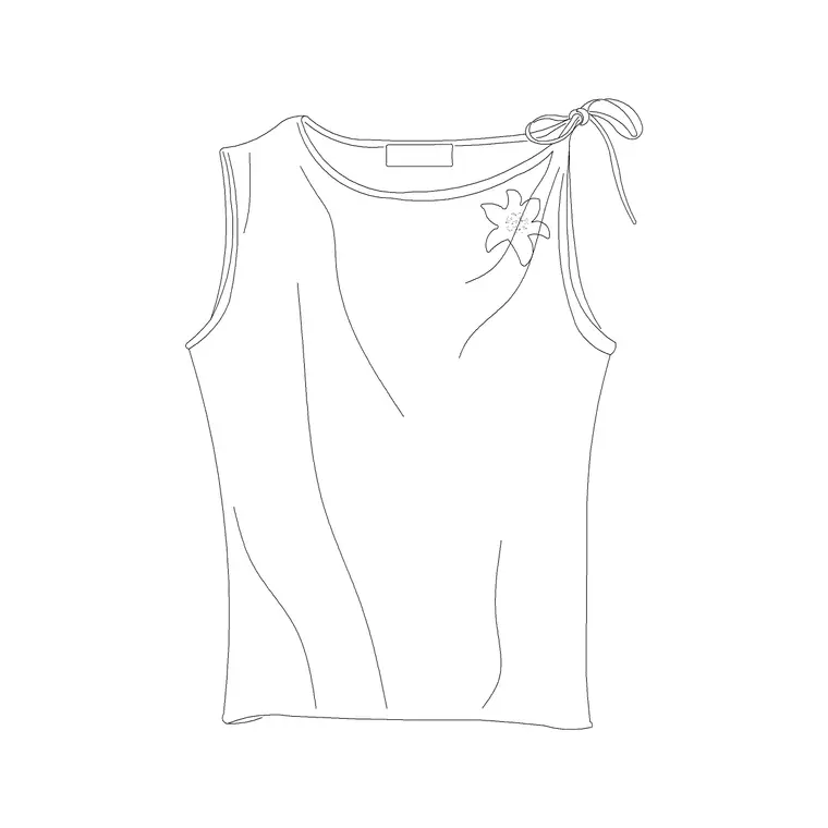 Crop Top DWG CAD block thumbnail — accessories drawing