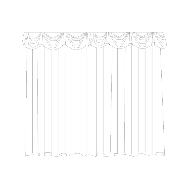 Curtain Elevation (1) DWG CAD block thumbnail — accessories drawing