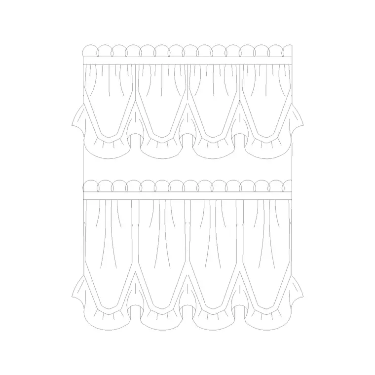 Curtain Elevation (11) DWG CAD block thumbnail — accessories drawing